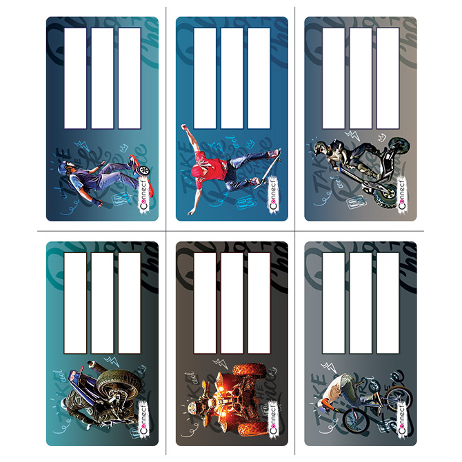 Naljepnice školske 6/1x3+raspored sati - Boys Connect blister - Stara lipa