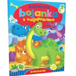 Zabavna bojanka s naljepnicama - Dinosauri