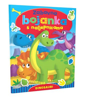 Zabavna bojanka s naljepnicama - Dinosauri