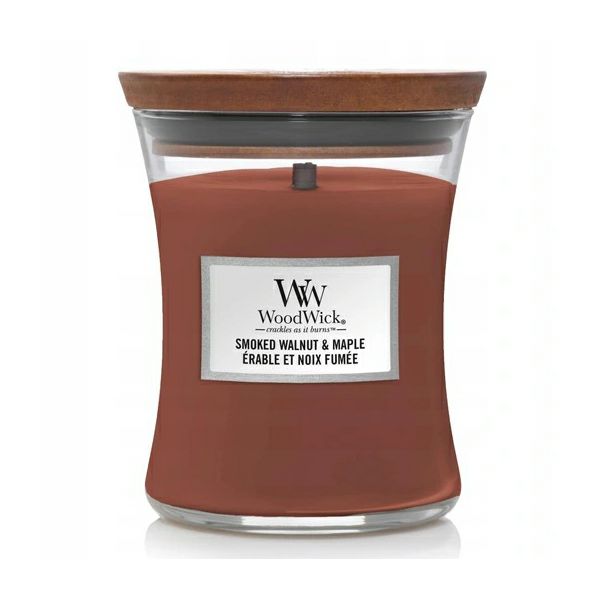 Svijeća mirisna WoodWick Classic Medium Smoked Walnut & Maple