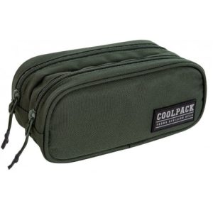 Pernica CoolPack Clever s 2 zipa ARMY GREEN, prazna