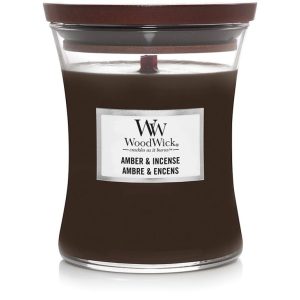 Svijeća WoodWick Medium Amber & Incense