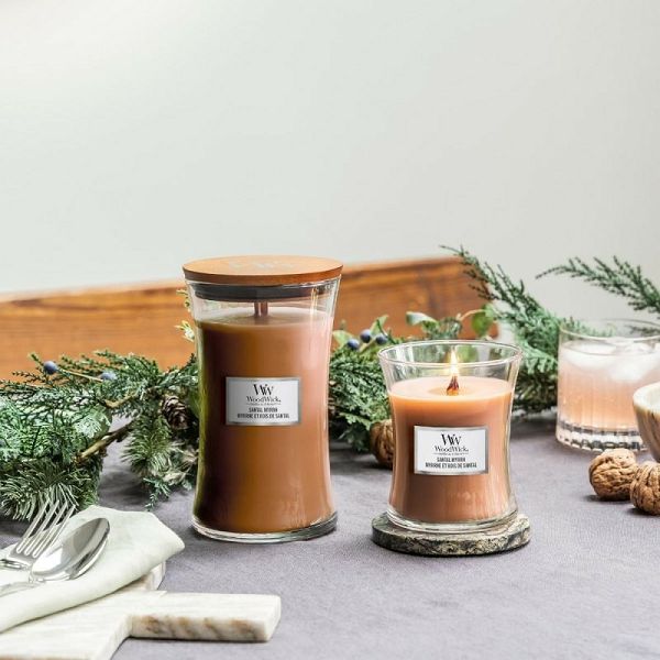 Svijeća mirisna WoodWick Classic Medium Santal Myrrh - Slika 2