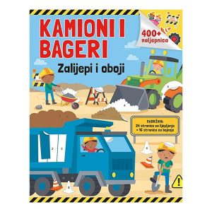 Bojanka Kamioni i bageri - Zalijepi i oboji