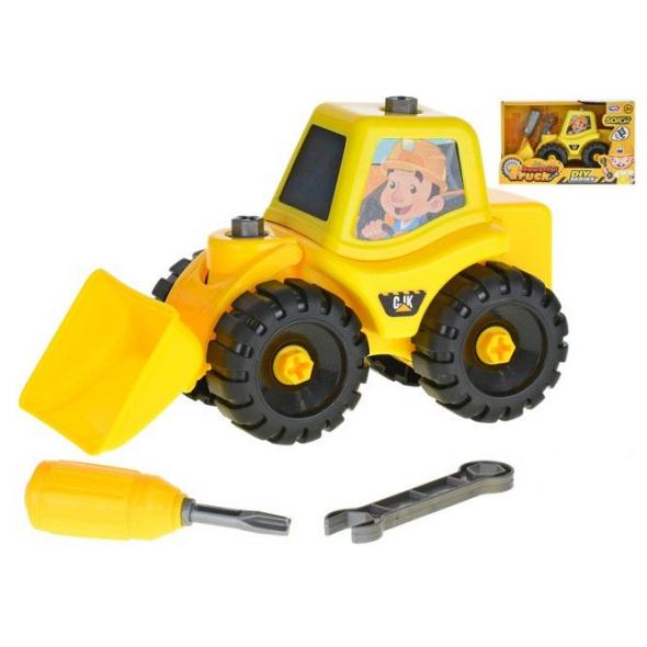 Plastični bager 18 cm s dodacima