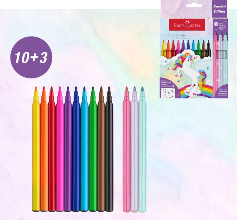 Flomasteri Unicorn Faber Castell 10+3 boje blister - Slika 2
