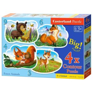 Puzzle Castorland 4u1 Šumske životinje