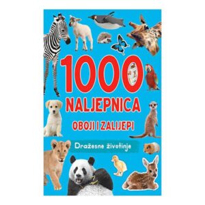 1000 NALJEPNICA Dražesne životinje,oboji i zalijepi