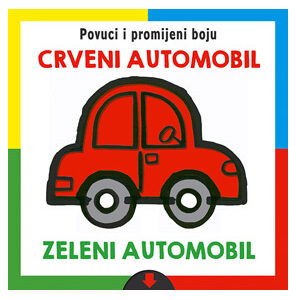 Crveni automobil-zeleni automobil