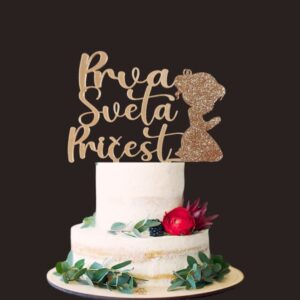 Toper Prva sveta pričest djevojčica - silk sand + šljokice (djevojčica)