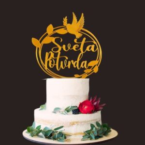 Toper Sveta potvrda krug - zlatni