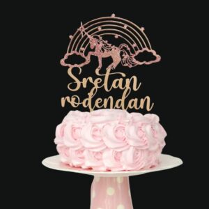 Toper SR unicorn sa šljokicama + duga