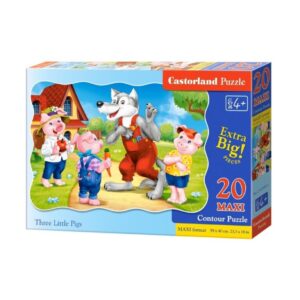 Puzzle 20 komada maxi - Vuk i 3 praščića