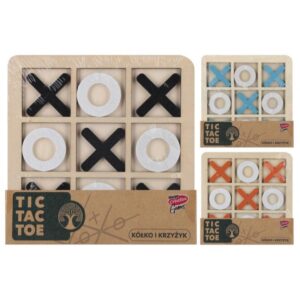 Drvena igra križić kružić - crno bijela