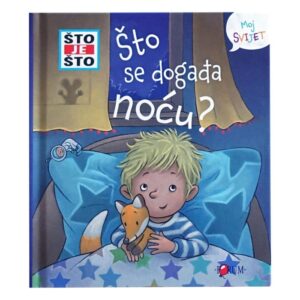 Skip to the end of the images gallery Skip to the beginning of the images gallery ŠTO JE ŠTO? Što se događa noću? Slikovnica s prozorčićima
