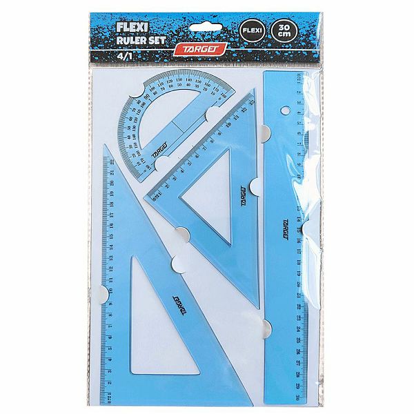 Geomtrijski set Target 20cm ravnalo,kutomjer,2 trokuta