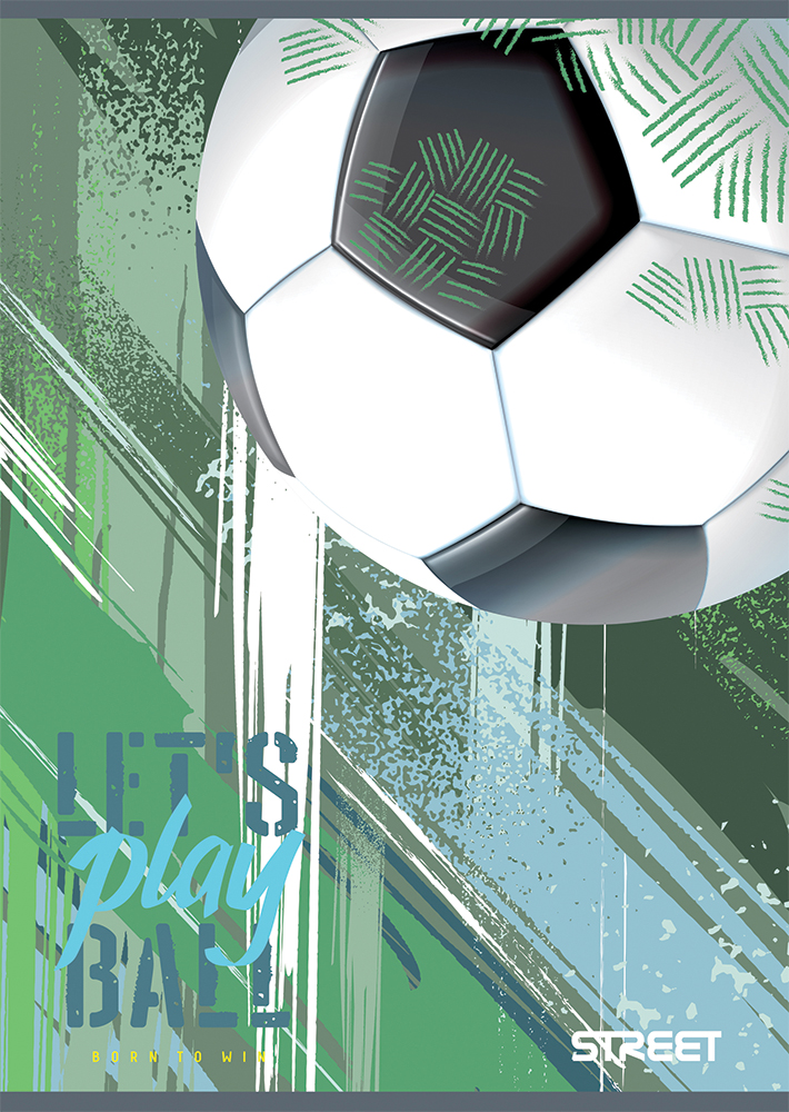 Bilježnica A4 crte Street FOOTBALL metallic 54L - Slika 2