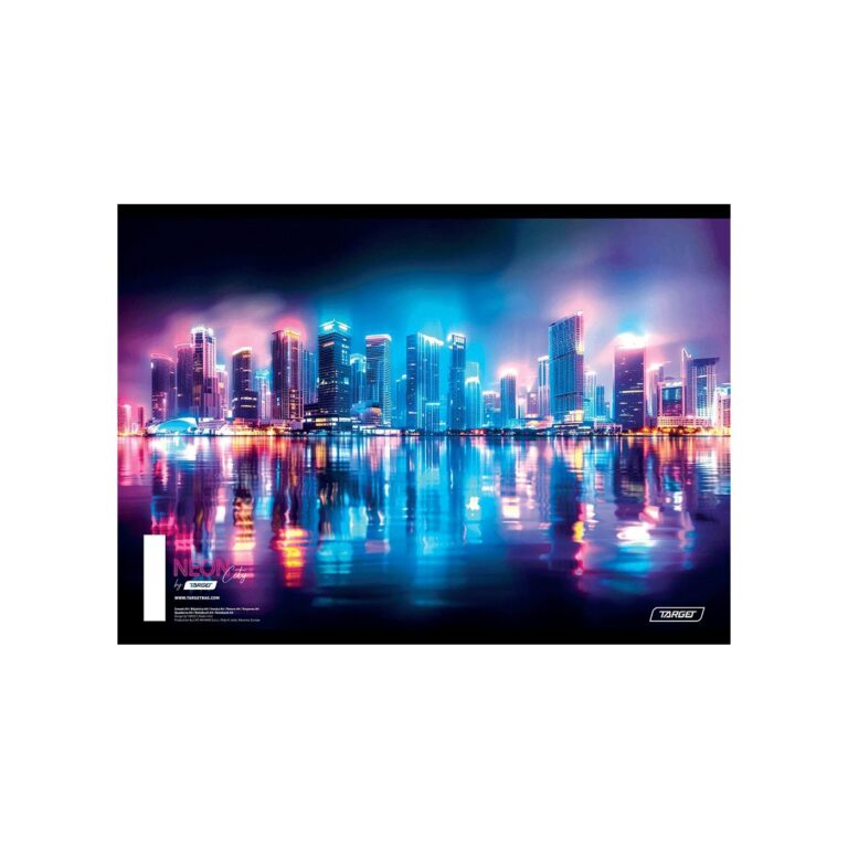 Bilježnica A4 Meki uvez Crte Target Neon City 52 lista - Slika 3