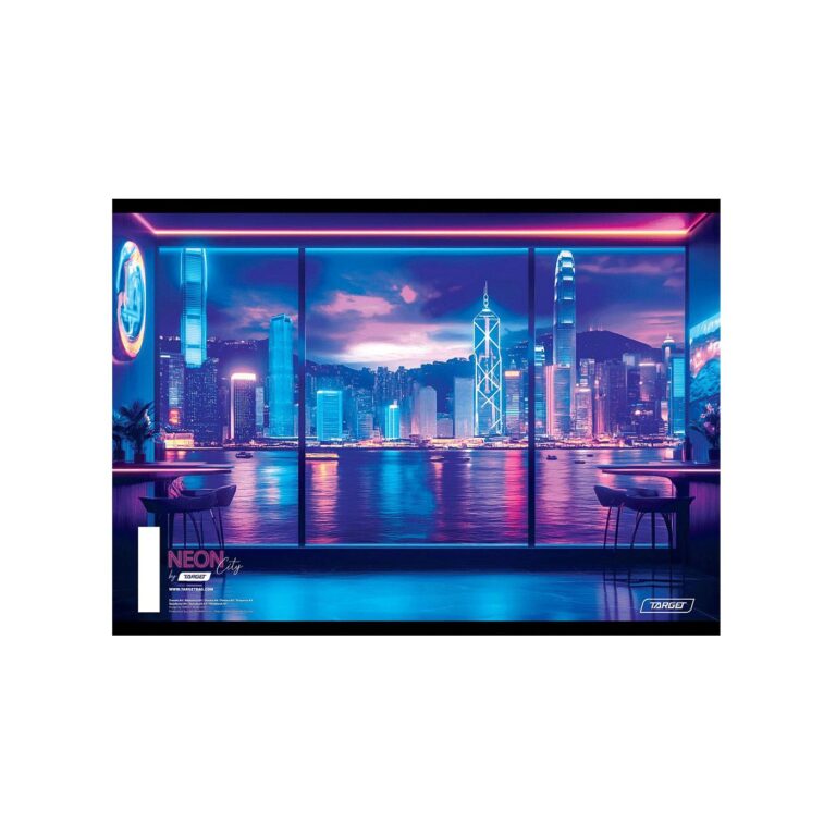 Bilježnica A4 Meki uvez Crte Target Neon City 52 lista - Slika 5
