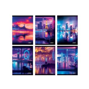 Bilježnica A4 Meki uvez Crte Target Neon City 52 lista