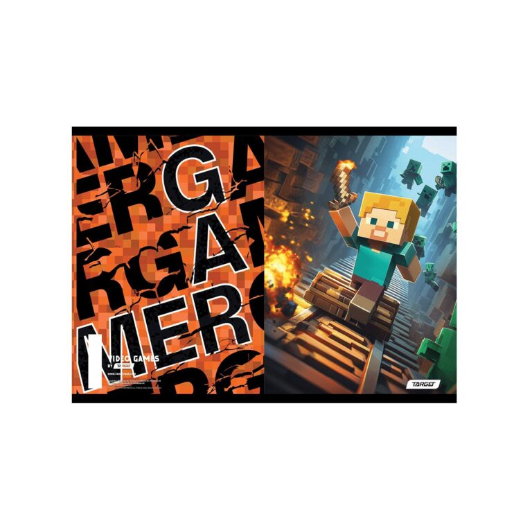 Bilježnica A4 Meki uvez Crte Target Video Games 52 lista - Slika 4