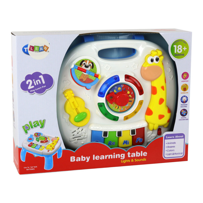 Lean Toys igračka Edukativno Interaktivni 2u1 stol - Slika 4