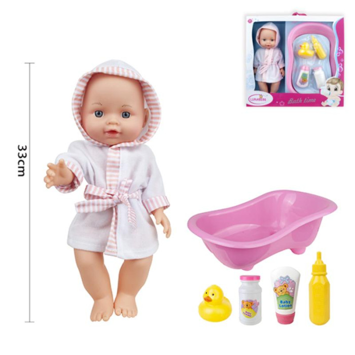 Lutka beba za kupanje s dodacima 33 cm