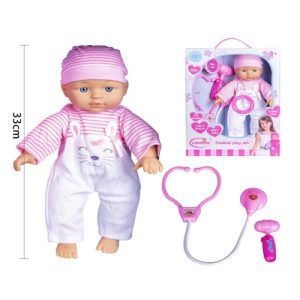 Lutka beba s doktorskim setom 33 cm za djecu