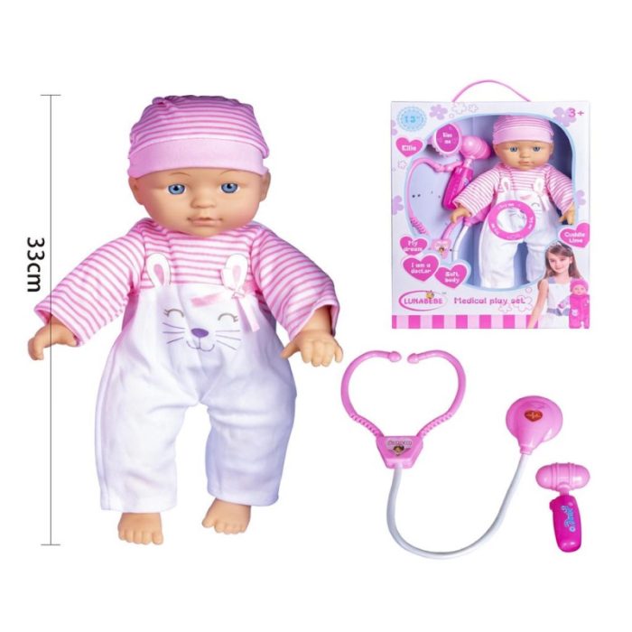 Lutka beba s doktorskim setom 33 cm za djecu