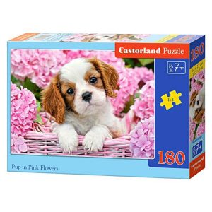 PUZZLE 180 KOM PSIĆ U CVIJEĆU