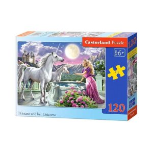 PUZZLE 120 KOM PRINCEZA I JEDNOROZI